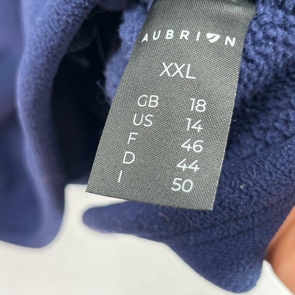 AUBRION Fleece Womens 2X Shires Restore 1/2 Zip Pullover Equestrian Ink Blue - Picture 10 of 14